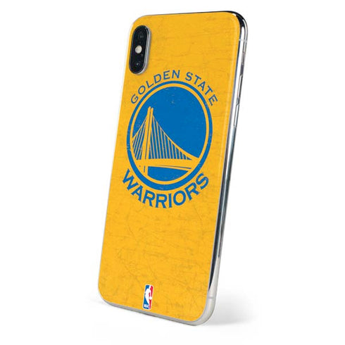 NBA Golden State Warriors Distressed iPhone XS Skin