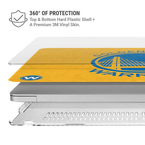 NBA Golden State Warriors Distressed MacBook Air 13in M1 (2021) Case plus Skin