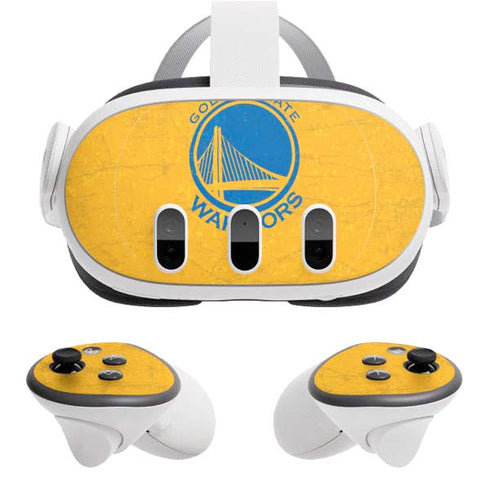 NBA Golden State Warriors Distressed Meta Quest 3 Skin