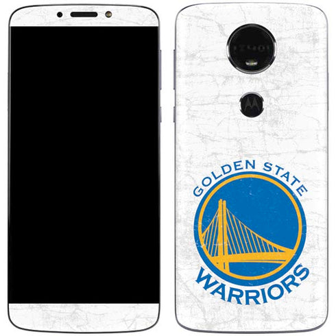 NBA Golden State Warriors Distressed Moto E5 Plus Skin
