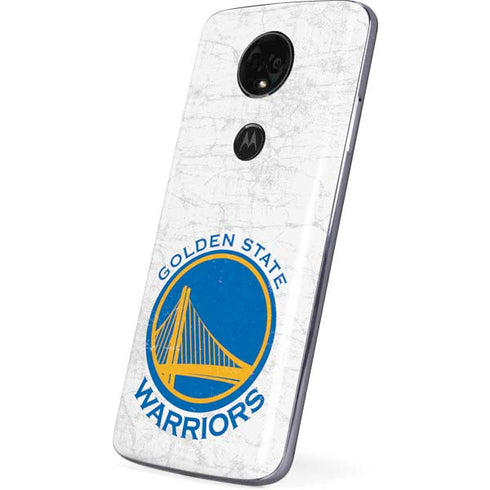 NBA Golden State Warriors Distressed Moto E5 Plus Skin