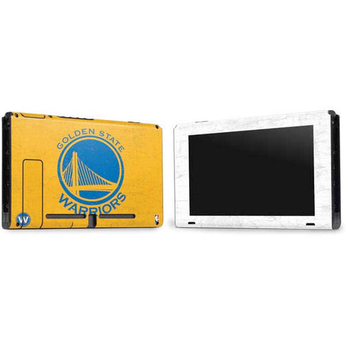 NBA Golden State Warriors Distressed Nintendo Switch Bundle Skin