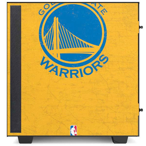 NBA Golden State Warriors Distressed NZXT H510 Compact ATX Mid-Tower Case Skin