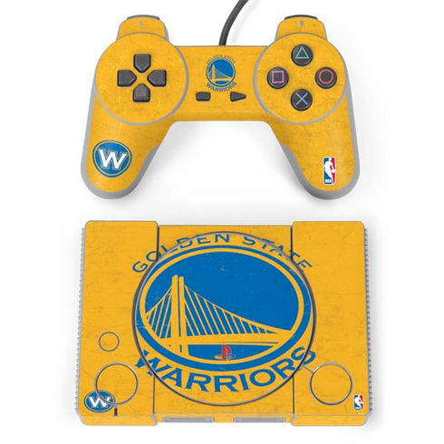 NBA Golden State Warriors Distressed PlayStation Classic Bundle Skin