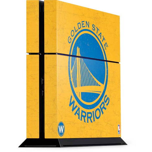 NBA Golden State Warriors Distressed PS4 Console Skin