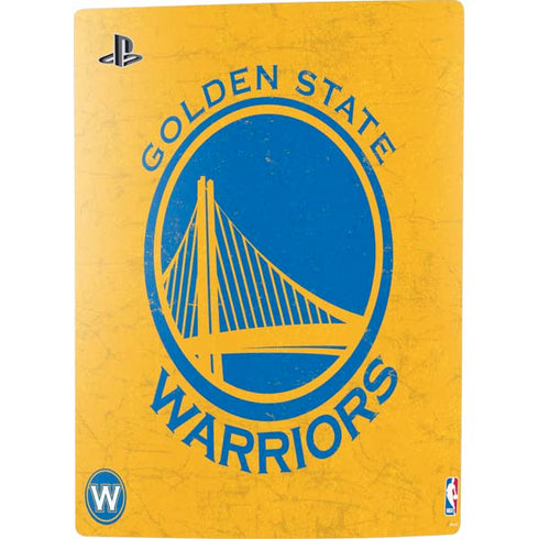 NBA Golden State Warriors Distressed PS5 Console Skin