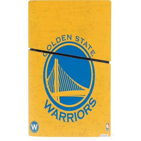 NBA Golden State Warriors Distressed PS5 Slim Digital Edition Bundle Skin