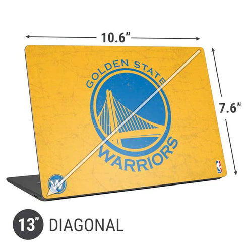 NBA Golden State Warriors Distressed Universal Laptop 13in (10.6 x 7.6in) Skin