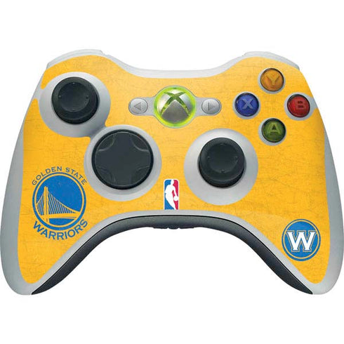 NBA Golden State Warriors Distressed Xbox 360 Wireless Controller Skin