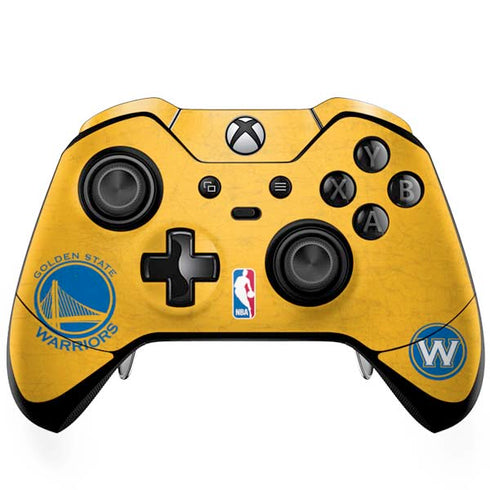 NBA Golden State Warriors Distressed Xbox One Elite Controller Skin