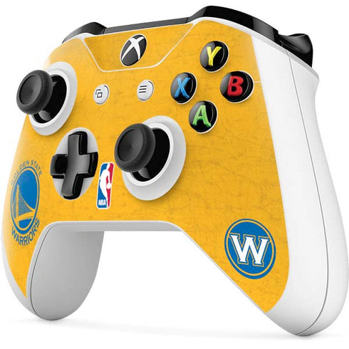 NBA Golden State Warriors Distressed Xbox One S Controller Skin