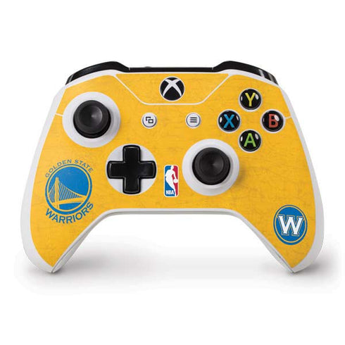 NBA Golden State Warriors Distressed Xbox One S Controller Skin