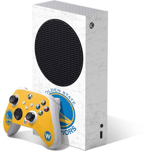 NBA Golden State Warriors Distressed Xbox Series S Bundle Skin