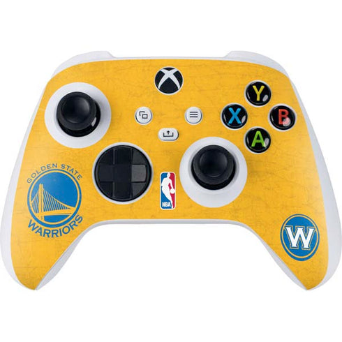 NBA Golden State Warriors Distressed Xbox Series S Controller Skin