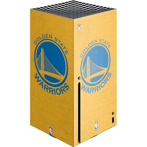 NBA Golden State Warriors Distressed Xbox Series X Console Skin