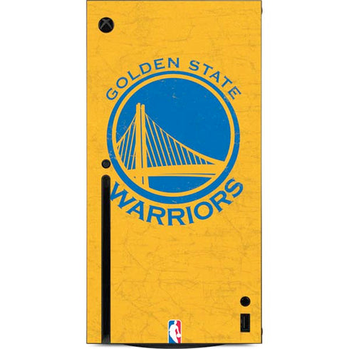 NBA Golden State Warriors Distressed Xbox Series X Console Skin