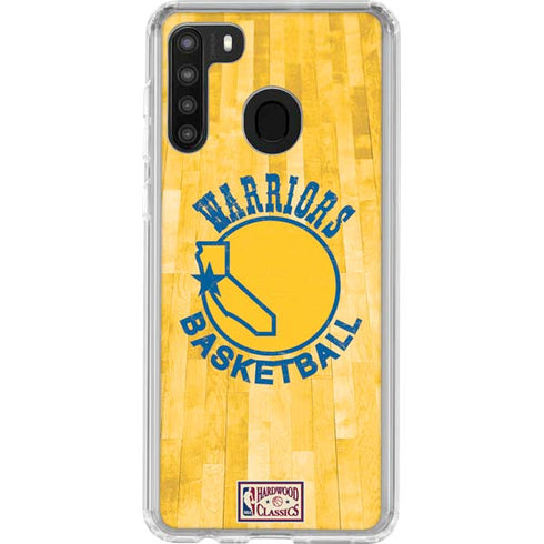 NBA Golden State Warriors Hardwood Classics Galaxy A21 Clear Case