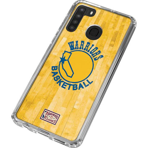NBA Golden State Warriors Hardwood Classics Galaxy A21 Clear Case