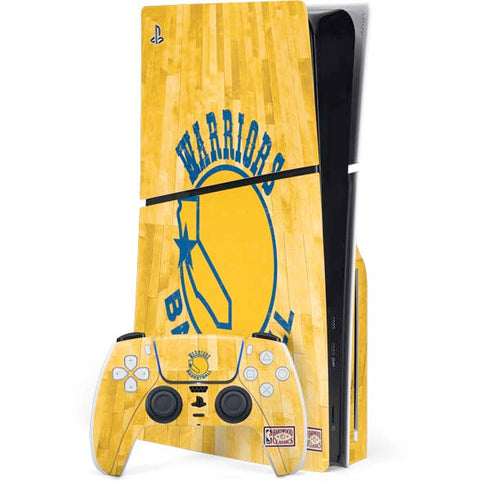 NBA Golden State Warriors Hardwood Classics PS5 Slim Disk Bundle Skin