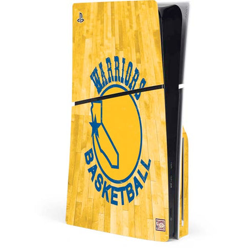 NBA Golden State Warriors Hardwood Classics PS5 Slim Disk Console Skin