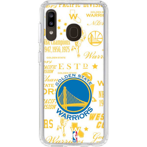 NBA Golden State Warriors Historic Blast Galaxy A20 Clear Case