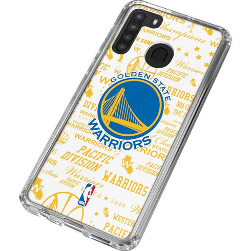 NBA Golden State Warriors Historic Blast Galaxy A21 Clear Case