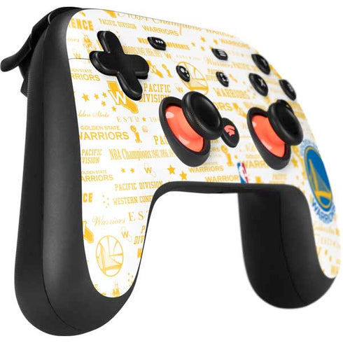 NBA Golden State Warriors Historic Blast Google Stadia Controller Skin