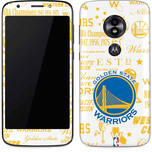 NBA Golden State Warriors Historic Blast Moto E5 Play Skin