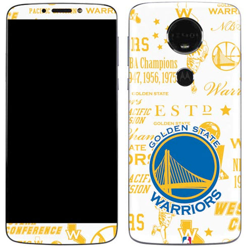 NBA Golden State Warriors Historic Blast Moto E5 Plus Skin