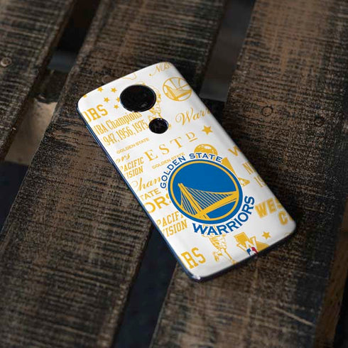 NBA Golden State Warriors Historic Blast Moto E5 Plus Skin