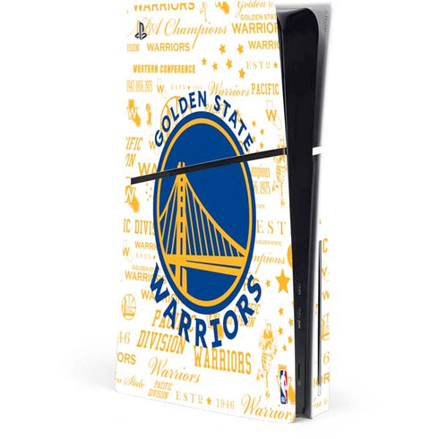NBA Golden State Warriors Historic Blast PS5 Slim Disk Console Skin