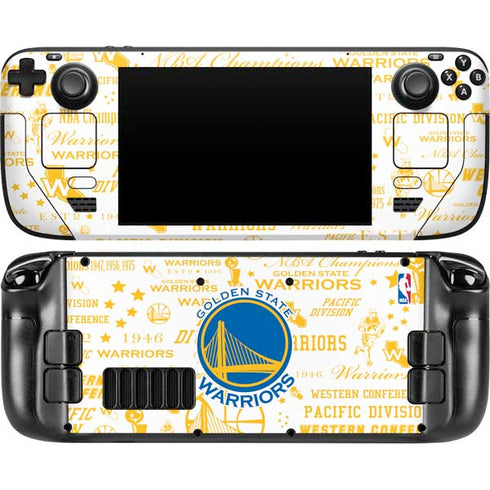 NBA Golden State Warriors Historic Blast Steam Deck Handheld Gaming Computer Skin