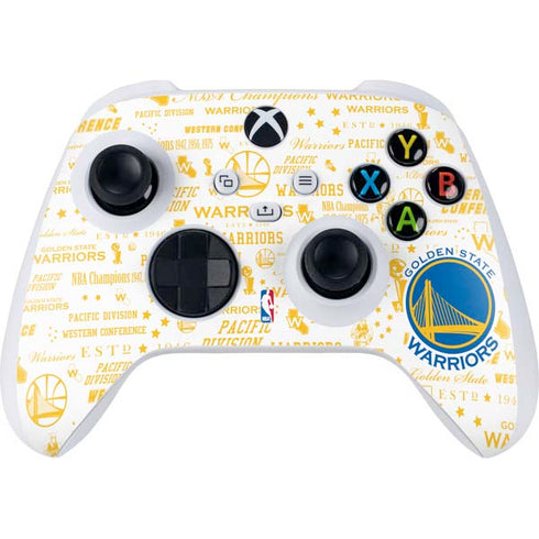 NBA Golden State Warriors Historic Blast Xbox Series S Controller Skin