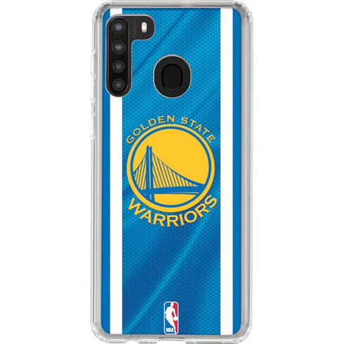 NBA Golden State Warriors Jersey Galaxy A21 Clear Case