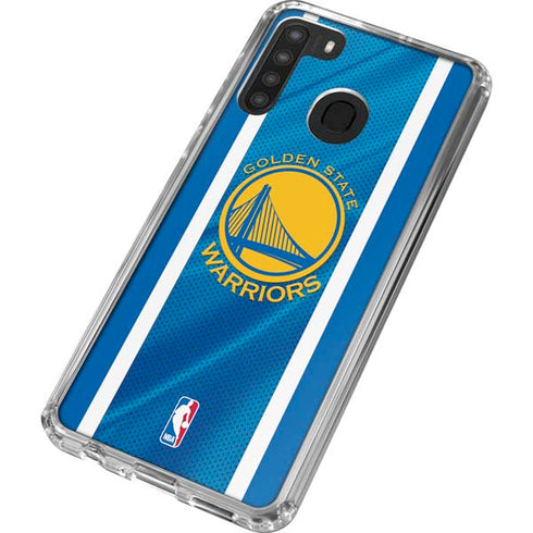 NBA Golden State Warriors Jersey Galaxy A21 Clear Case
