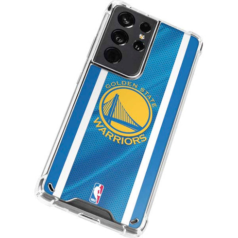 NBA Golden State Warriors Jersey Galaxy S21 Ultra 5G Clear Case