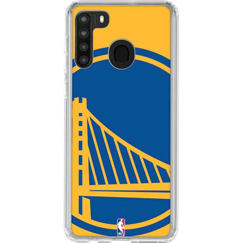 NBA Golden State Warriors Large Logo Galaxy A21 Clear Case