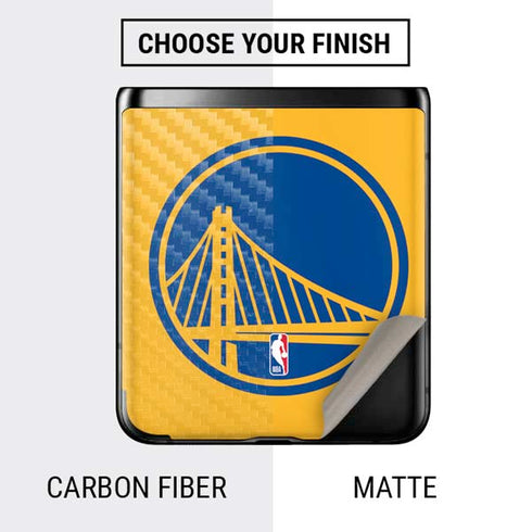 NBA Golden State Warriors Large Logo Galaxy Z Flip Skin