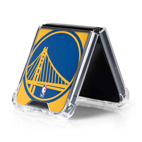 NBA Golden State Warriors Large Logo Galaxy Z Flip5 5G Clear Case