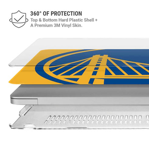 NBA Golden State Warriors Large Logo MacBook Air 15in (2023-2025) Case plus Skin
