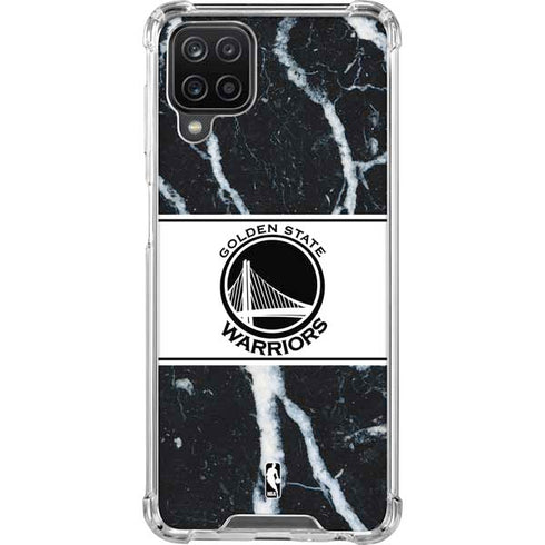 NBA Golden State Warriors Marble Galaxy A12 Clear Case
