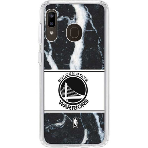 NBA Golden State Warriors Marble Galaxy A20 Clear Case