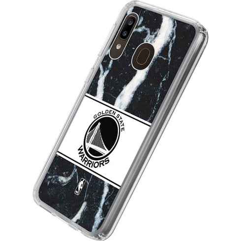 NBA Golden State Warriors Marble Galaxy A20 Clear Case