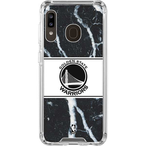 NBA Golden State Warriors Marble Galaxy A30 Clear Case