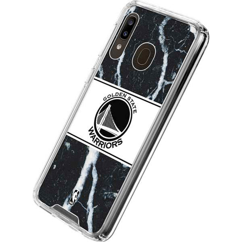 NBA Golden State Warriors Marble Galaxy A30 Clear Case