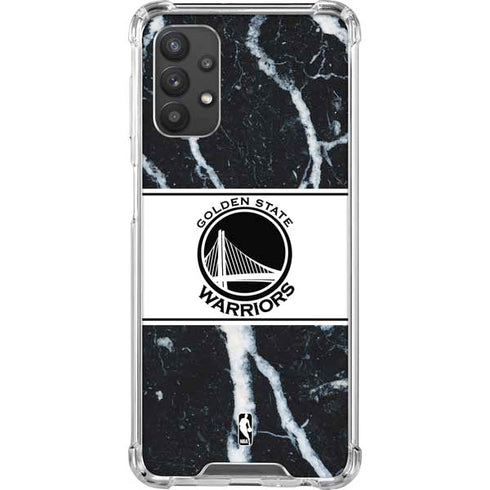 NBA Golden State Warriors Marble Galaxy A32 5G Clear Case