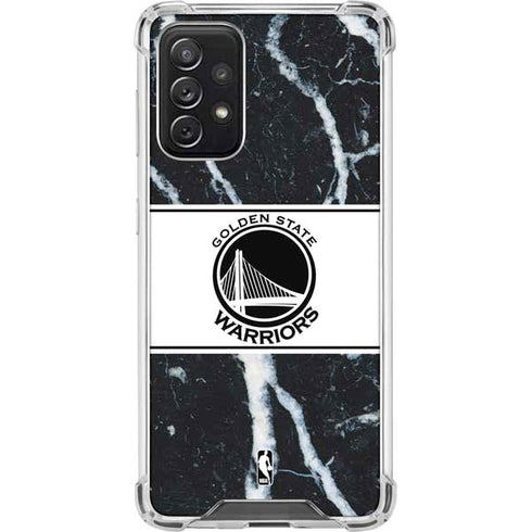 NBA Golden State Warriors Marble Galaxy A72 5G Clear Case