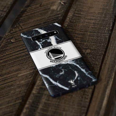 NBA Golden State Warriors Marble Galaxy S10 Plus Skin