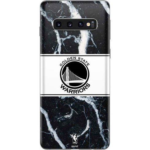 NBA Golden State Warriors Marble Galaxy S10 Skin