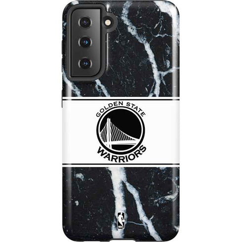 NBA Golden State Warriors Marble Galaxy S21 5G Pro Case